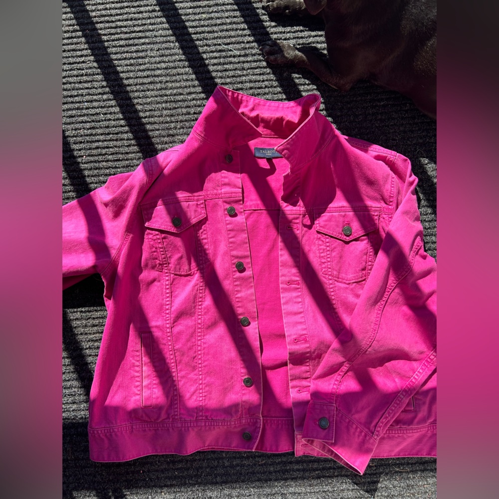 pink talbots jean jacket!!!!